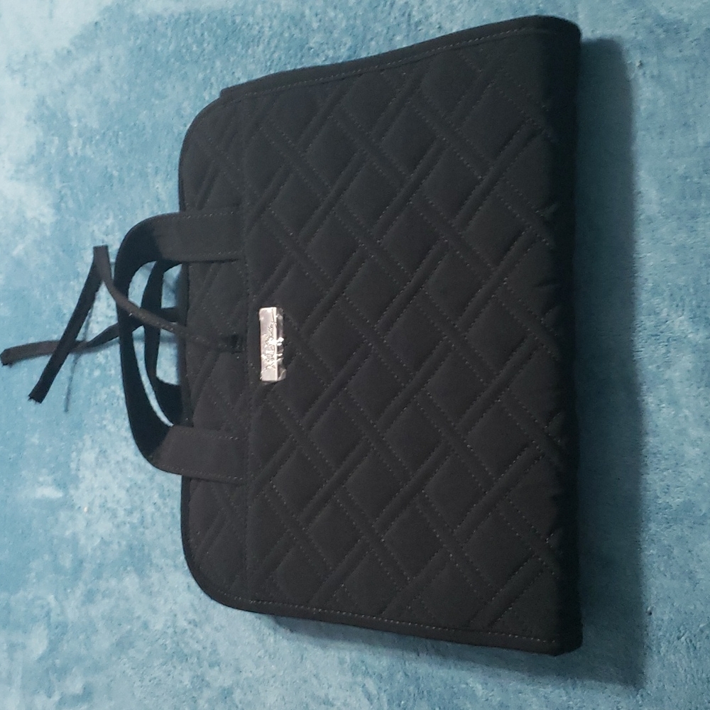 Vera Bradley Retired Black Moon Drops 3 Fold Travel Makeup bag